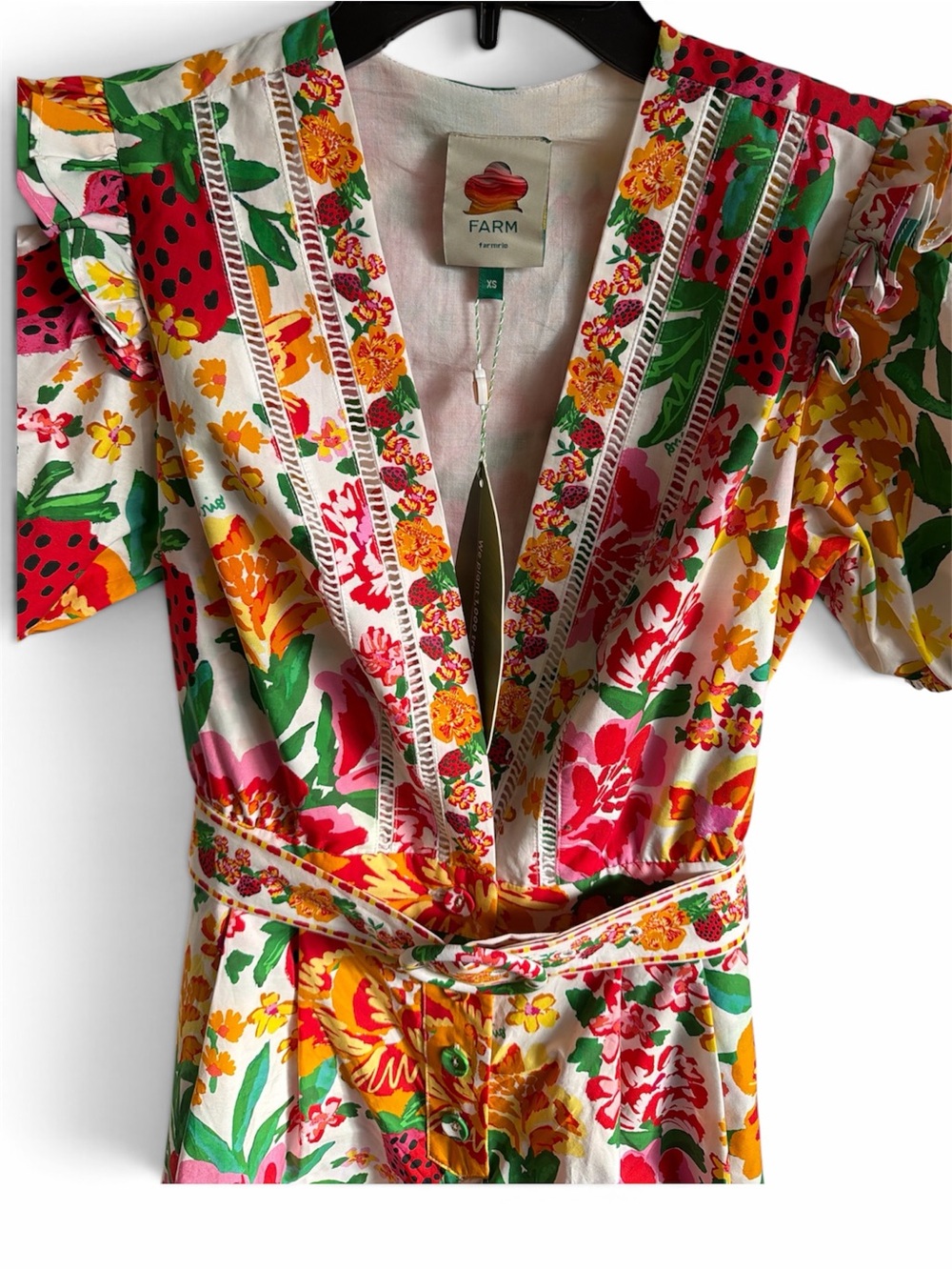 Farm Rio Flowerful Sketch Romper - Picture 9 of 10